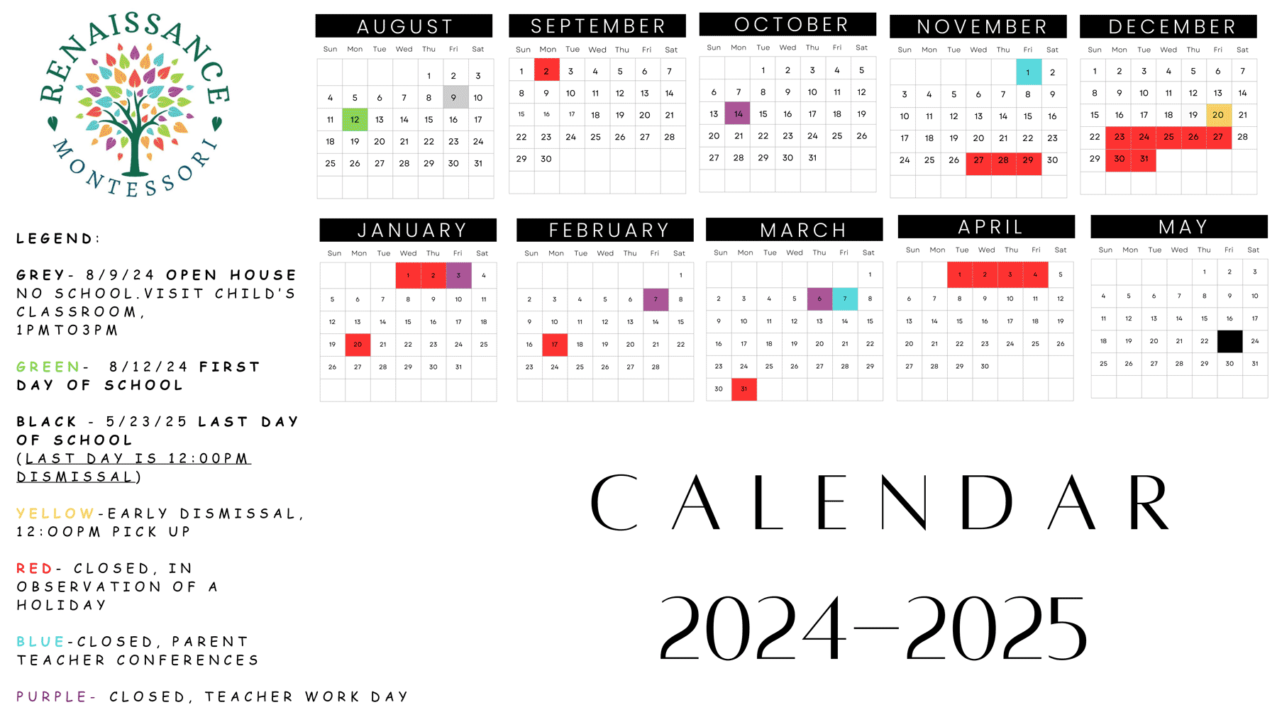 2024-25 calendar